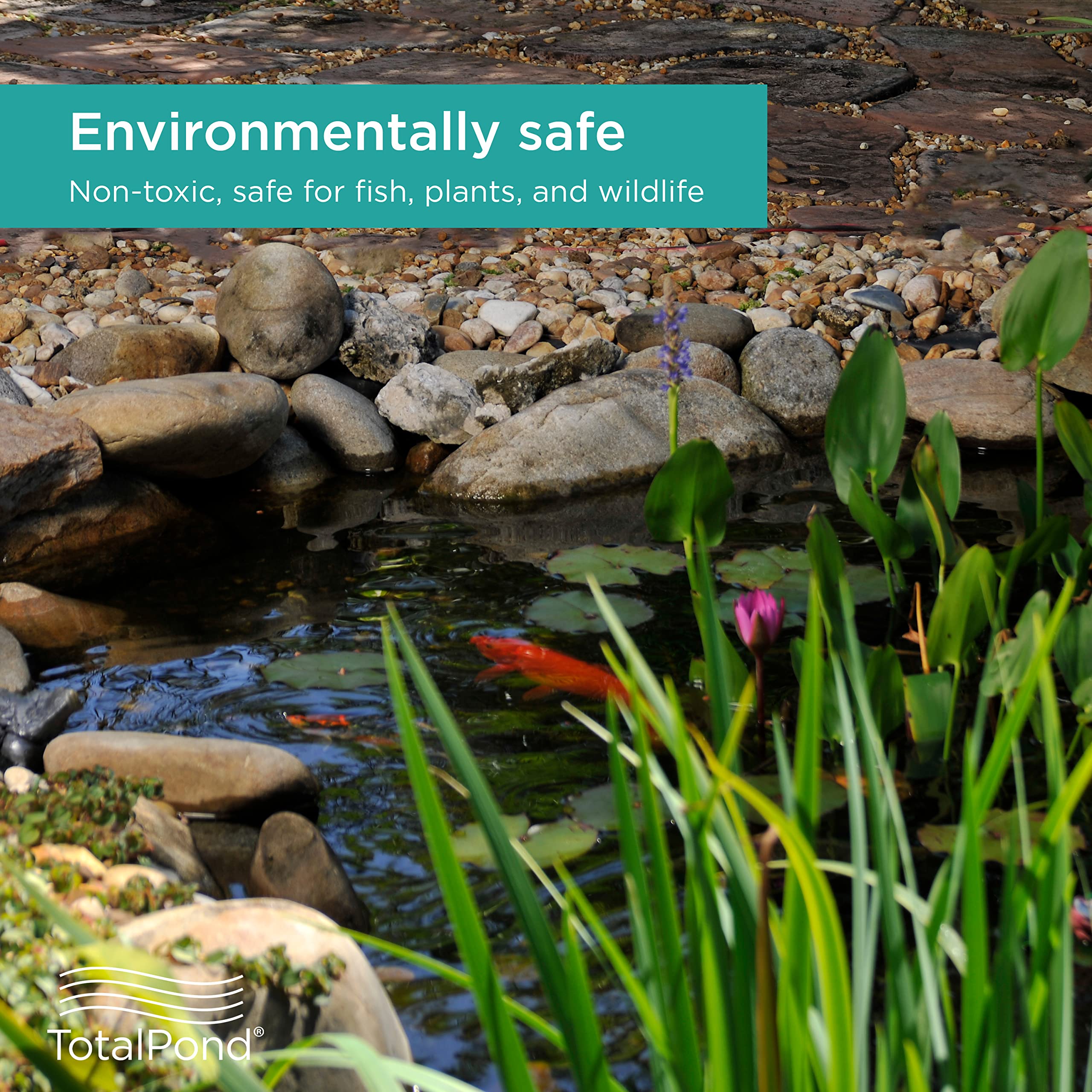 TotalPond tubing is safe for fish and plants in ponds.