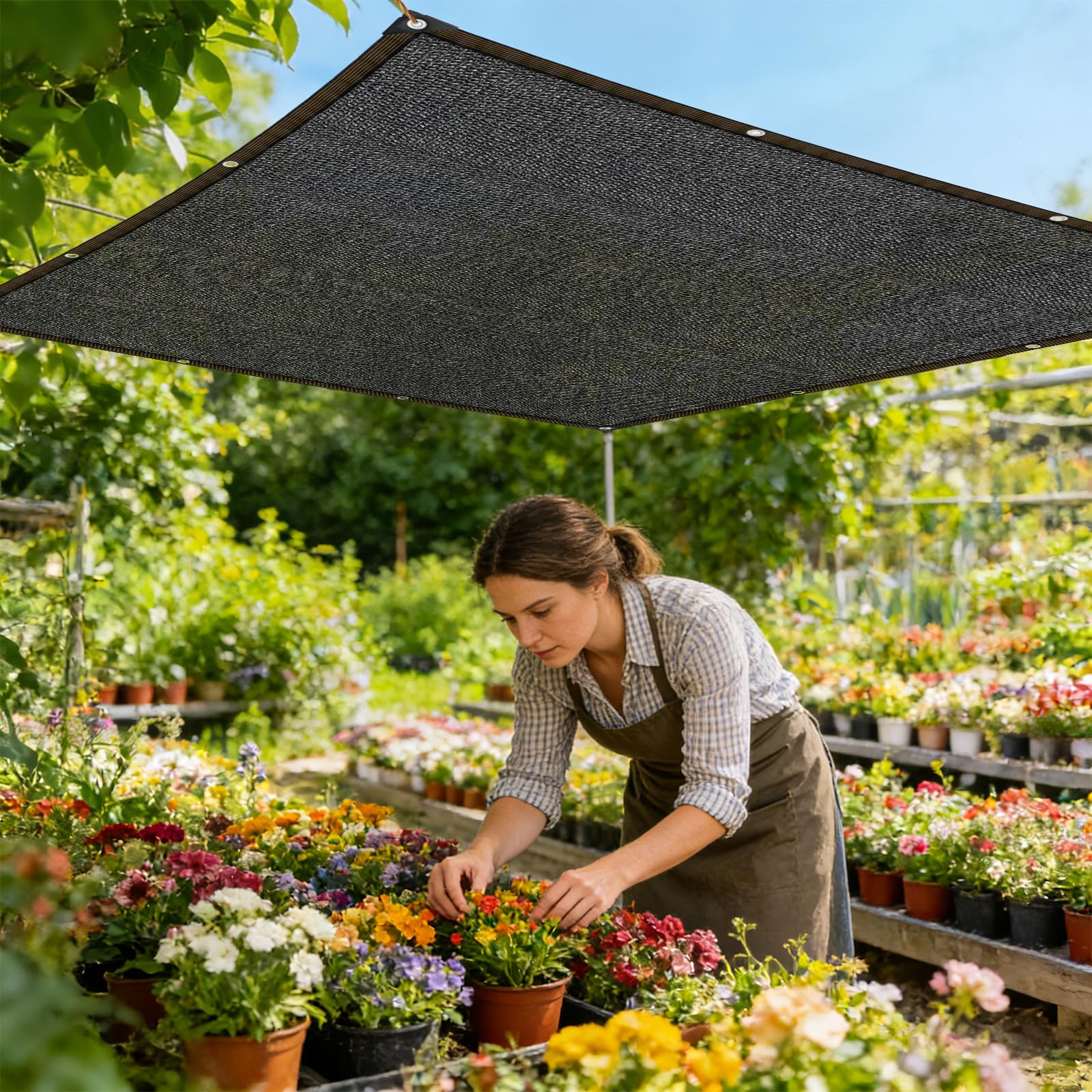 TOTOZAKUL shade cloth 85-90% for garden protection and cooling.