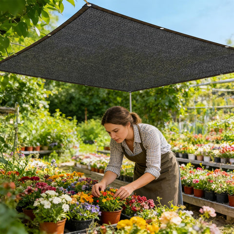 TOTOZAKUL shade cloth 85-90% for garden protection and cooling.