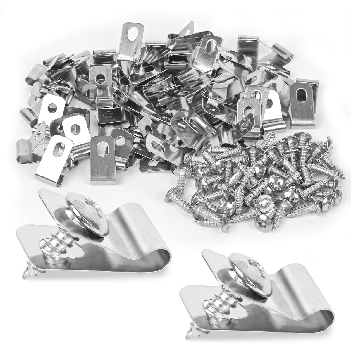 Tottist 120pcs fence wire clamps package for easy mounting