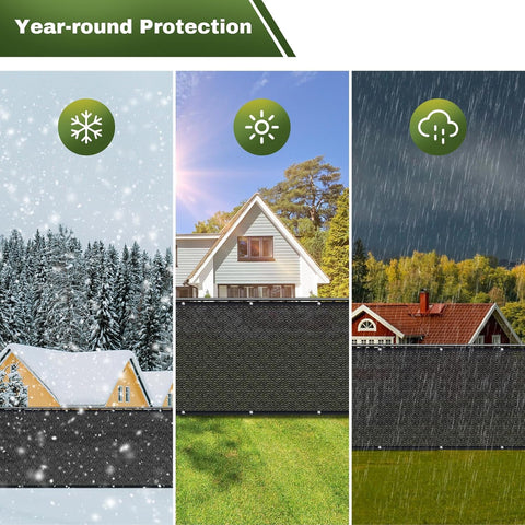 TOTU black shade net blends with outdoor décor while concealing sightlines.