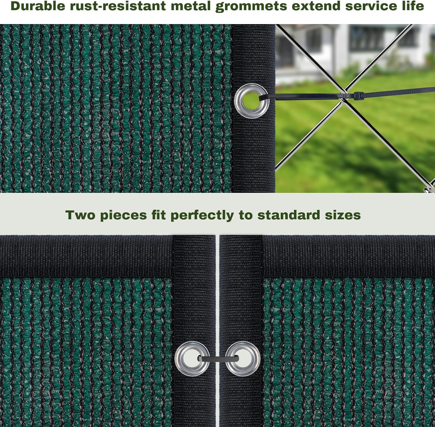 TOTU green privacy cover available in multiple sizes for balconies and outdoor fencing