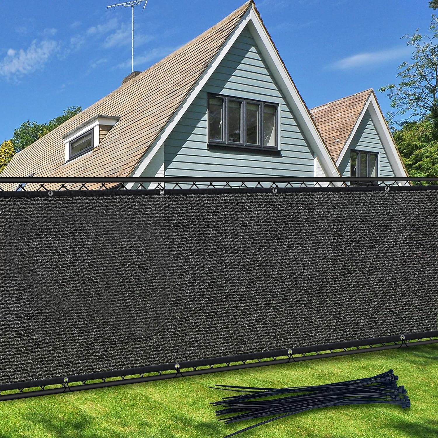 TOTU privacy screen fence 4ft by 50ft for backyard privacy and visual blockage.