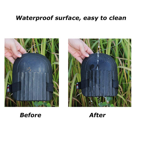 TOUA knee pads with waterproof surface for easy cleanup after tasks.