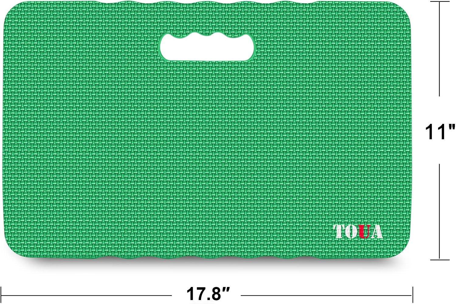 TOUA kneeling pad durable high-density foam side view highlighting shape retention during use.