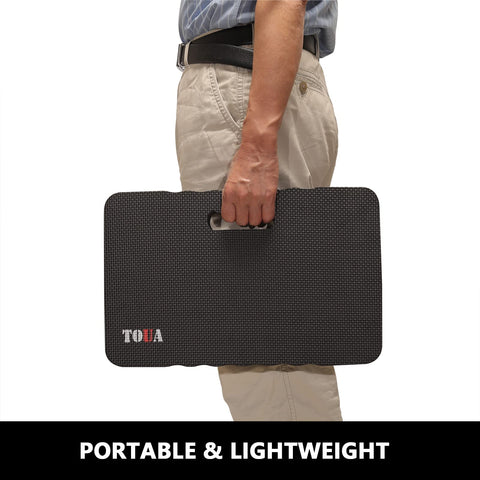 TOUA ergonomic foam cushion provides 1.4 inches of cushioning.