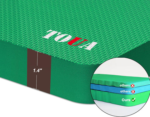 TOUA kneeling pad non-slip texture top emphasizes safety grip on floors.