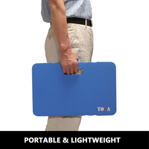 TOUA non-slip textured kneeling pad stays stable on various floors.