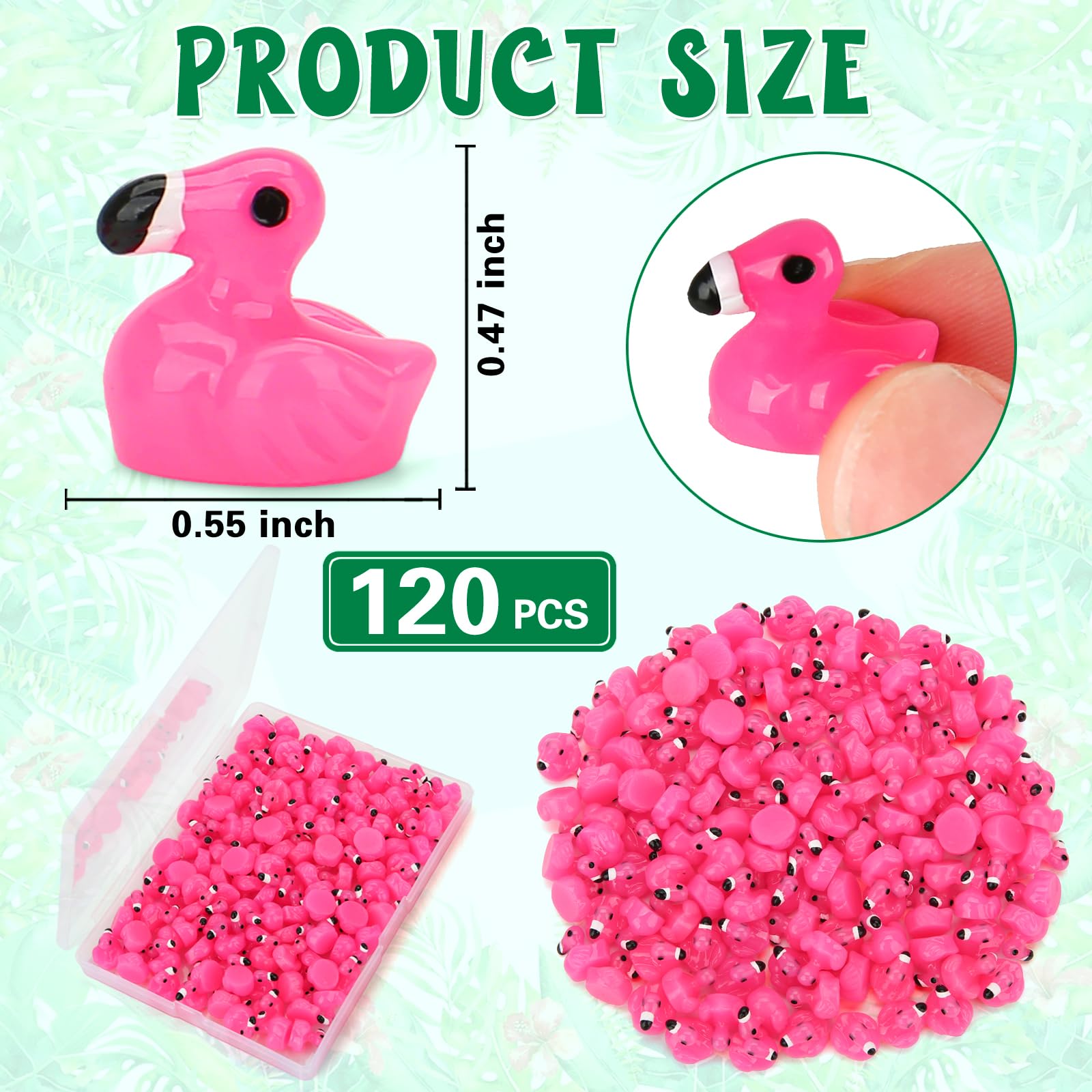 Touch Top resin flamingos add color to aquariums and tiny scenes.