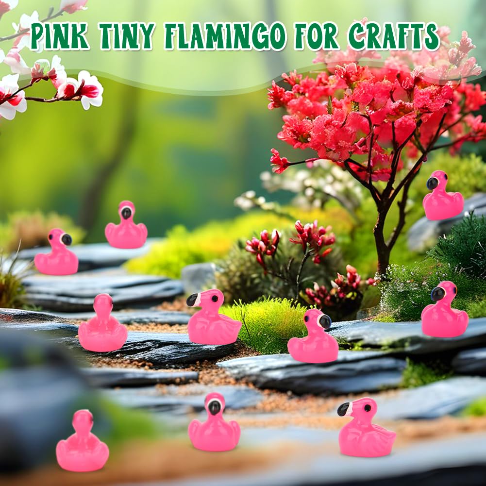 Touch Top tiny flamingos for dollhouses create charming scene details.