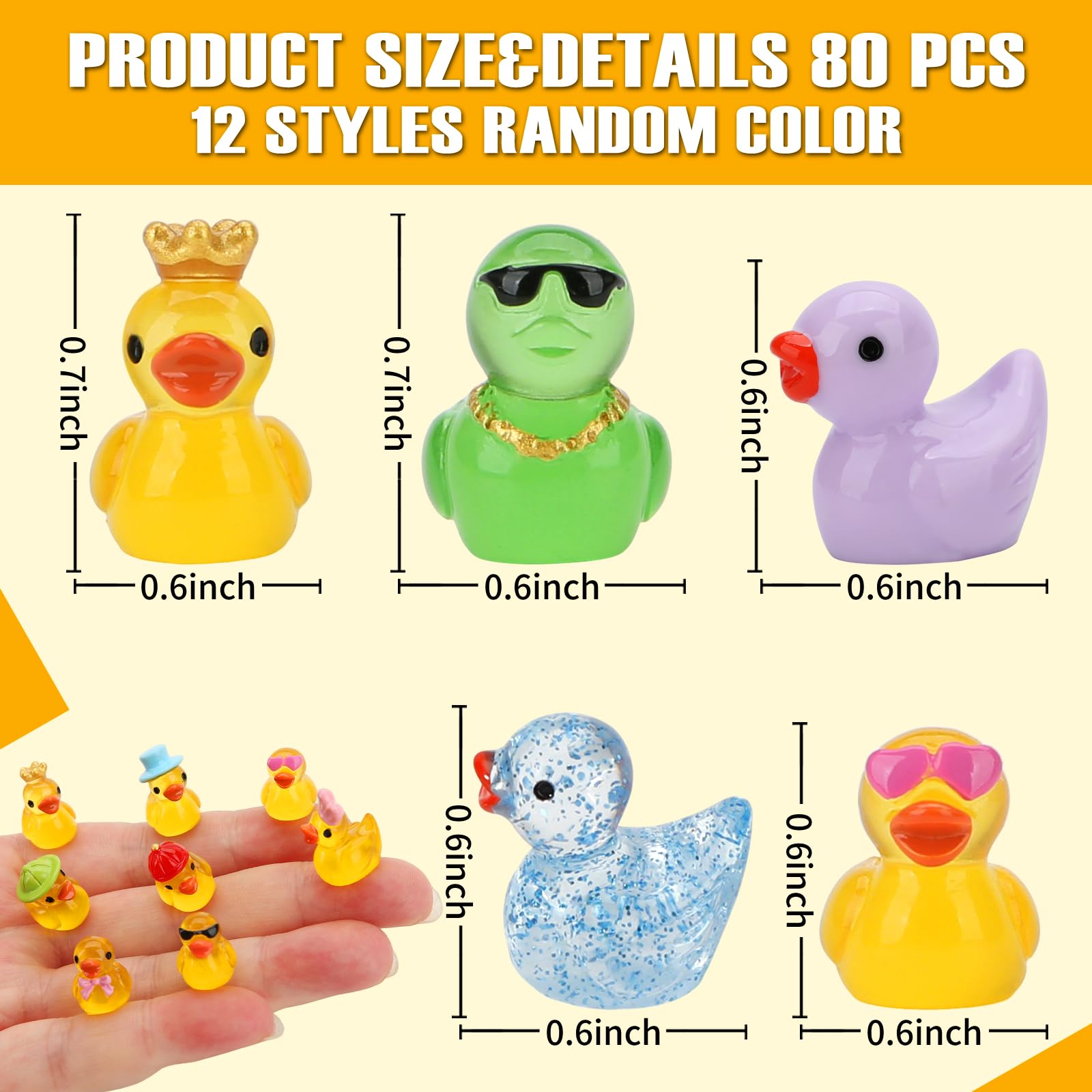 Touch Top glitter ducks sparkle in crafts and mini landscapes for festive setups.