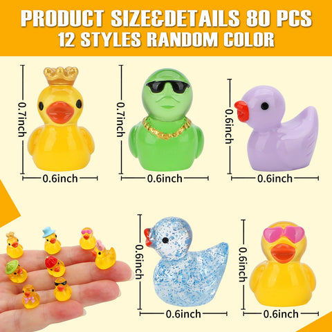 Touch Top glitter ducks sparkle in crafts and mini landscapes for festive setups.