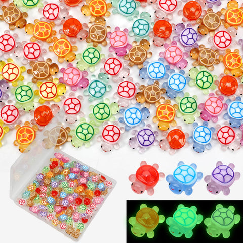 Touch Top luminous mini resin turtles glow softly for whimsical garden accents.
