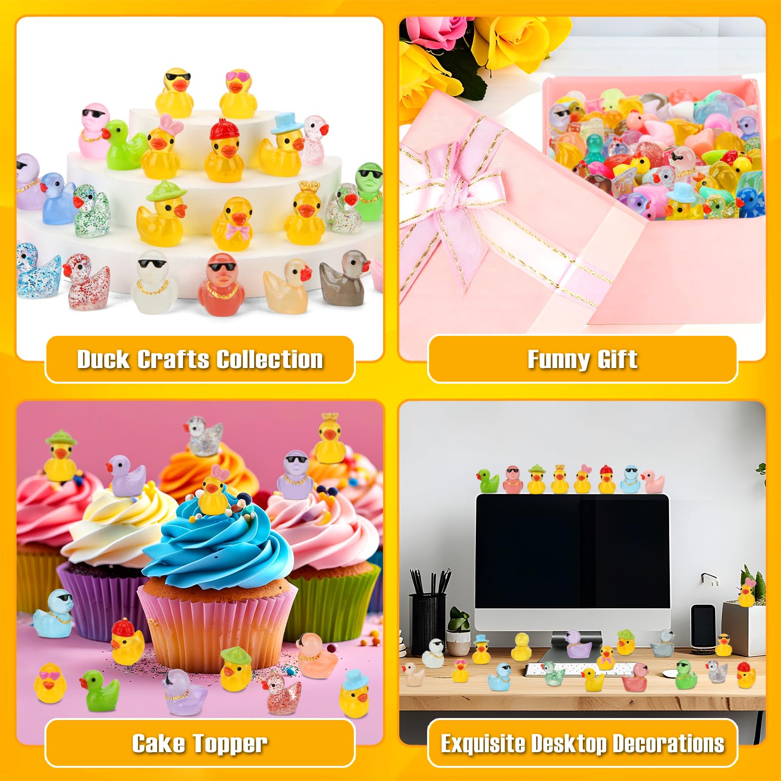 Touch Top mini duck figures provide charming, compact decorative accents for dollhouses.