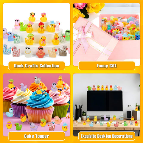 Touch Top mini duck figures provide charming, compact decorative accents for dollhouses.