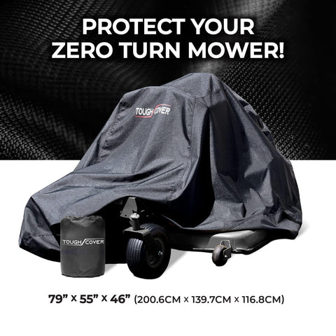 Tough Cover Zero Turn Mower Cover with drawstring strap ensures a snug fit