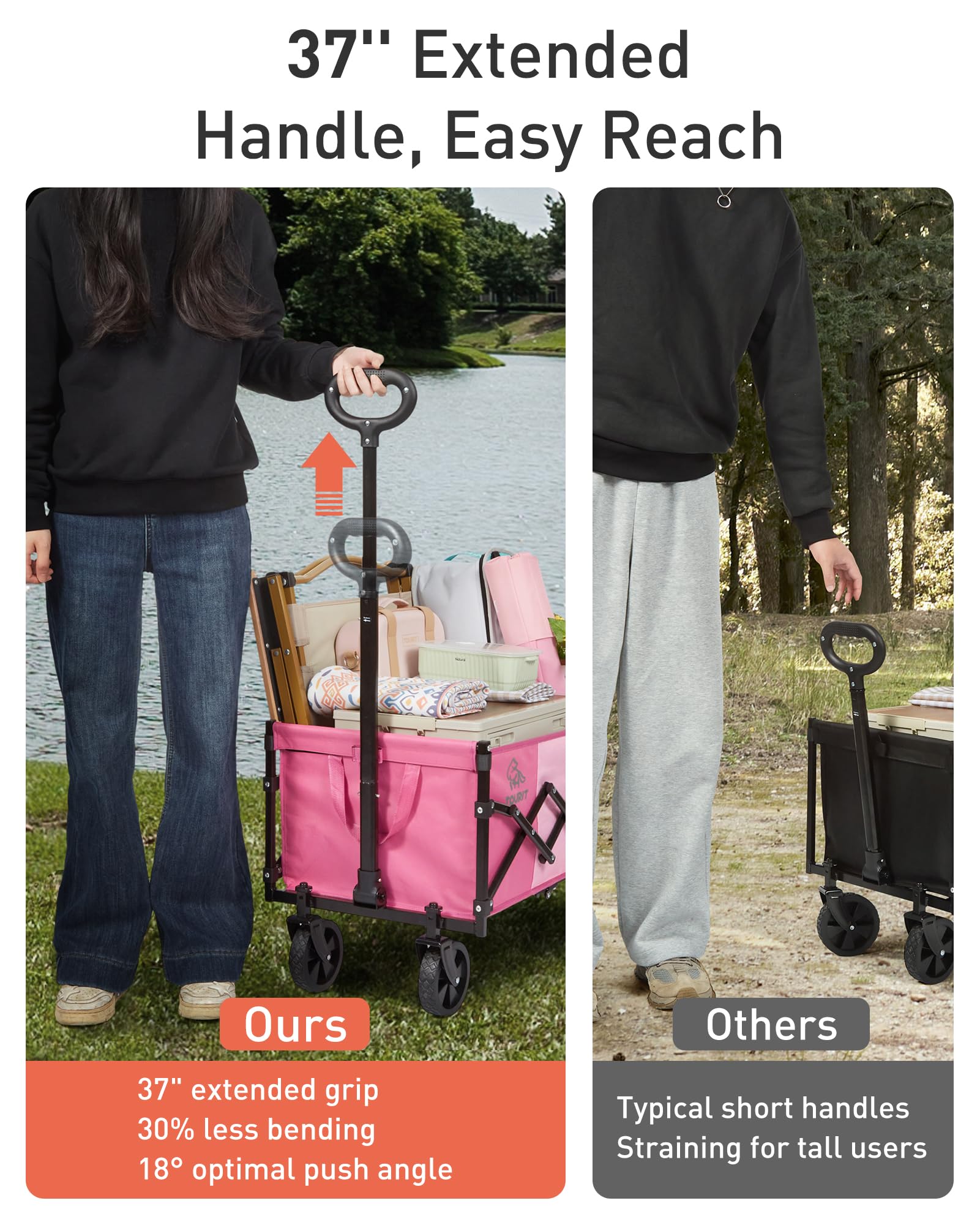 TOURIT interior offers 100-liter capacity for organized packing