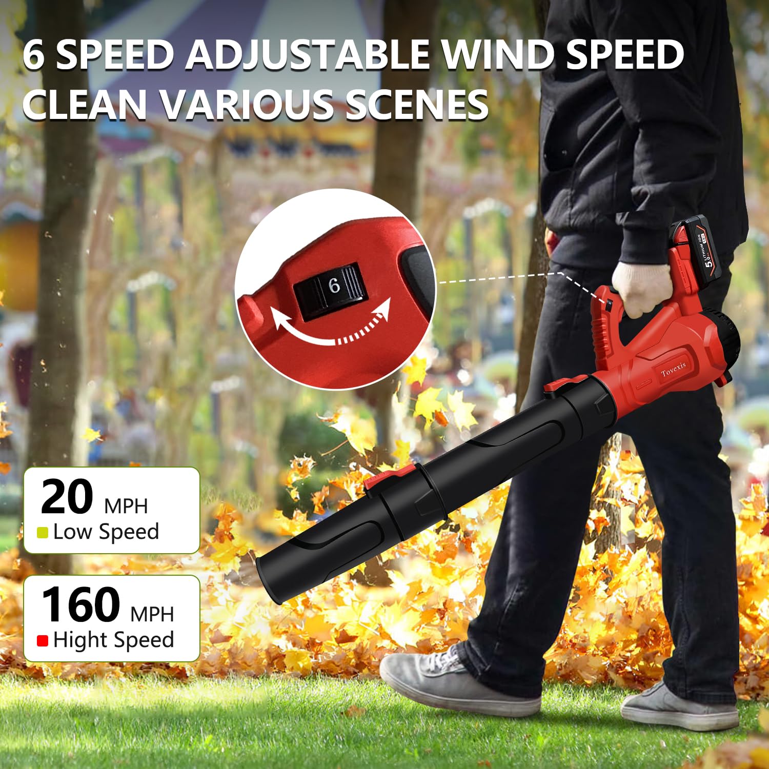 Tovexis ergonomic rubber handle offers comfortable, secure grip.