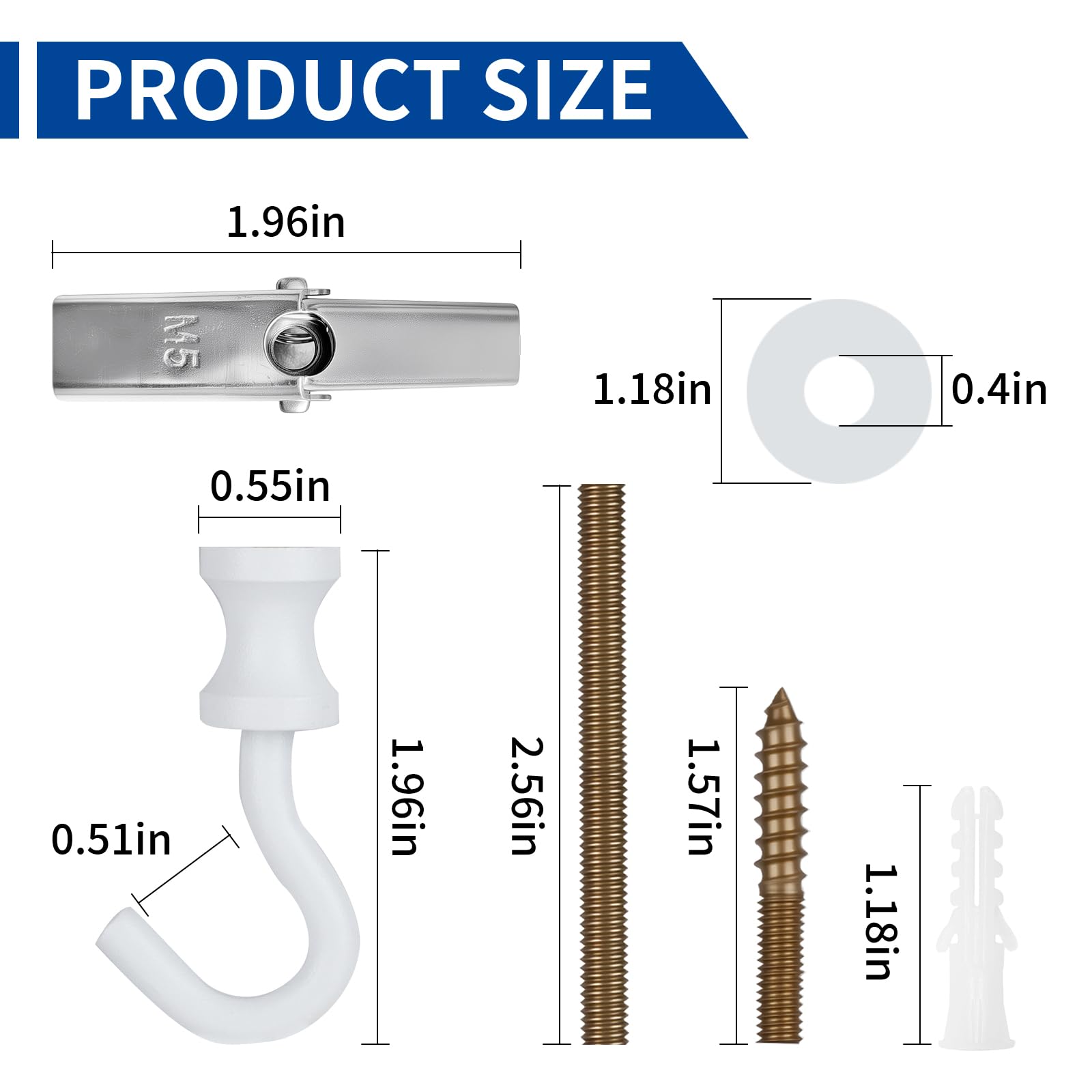 Tovmey ceiling hooks suitable for wind chimes, bird feeders, or lights in any setting