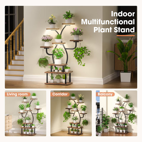 Tovve grow light panel on plant stand supporting indoor plant growth