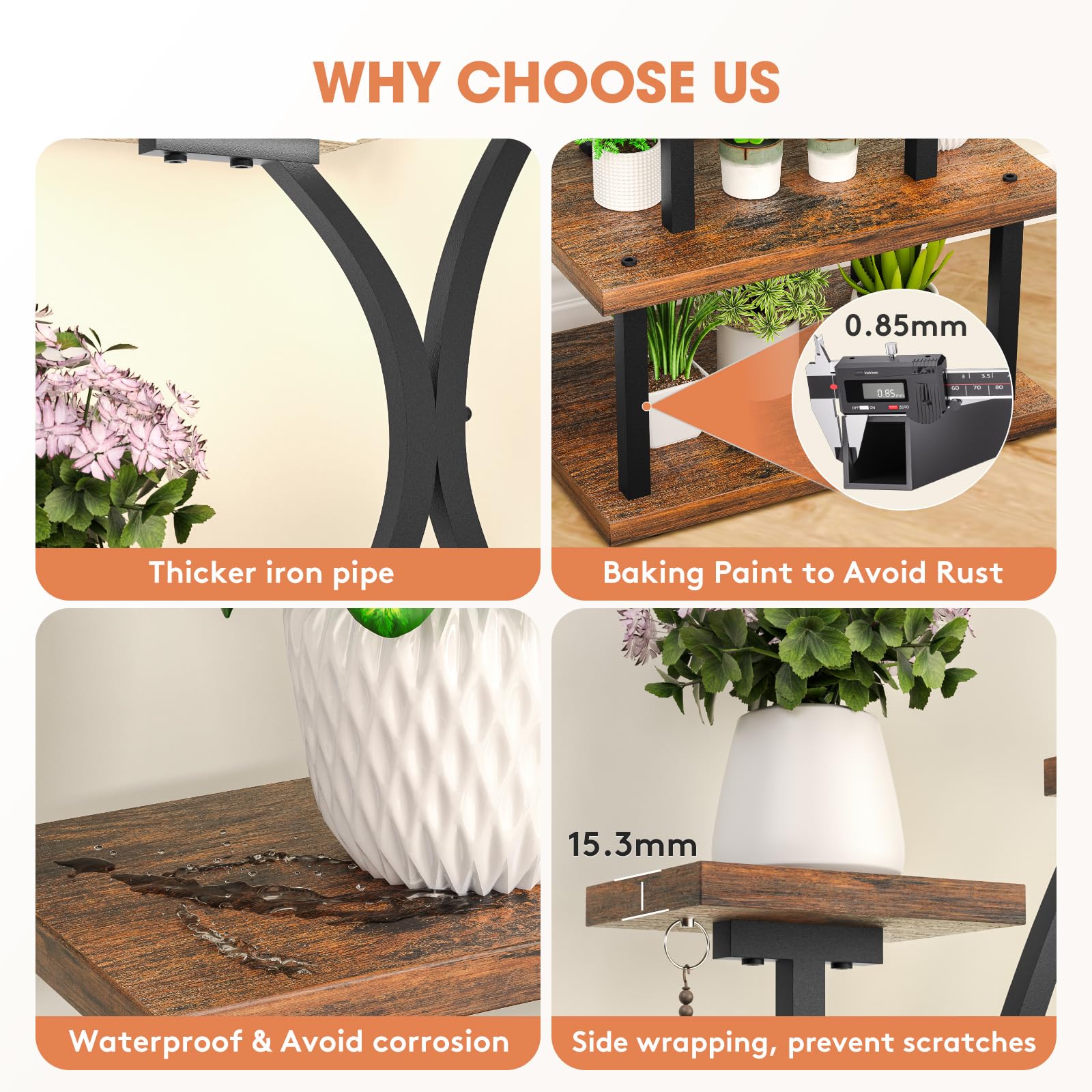 Tovve indoor-outdoor plant stand suitable for living rooms and balconies