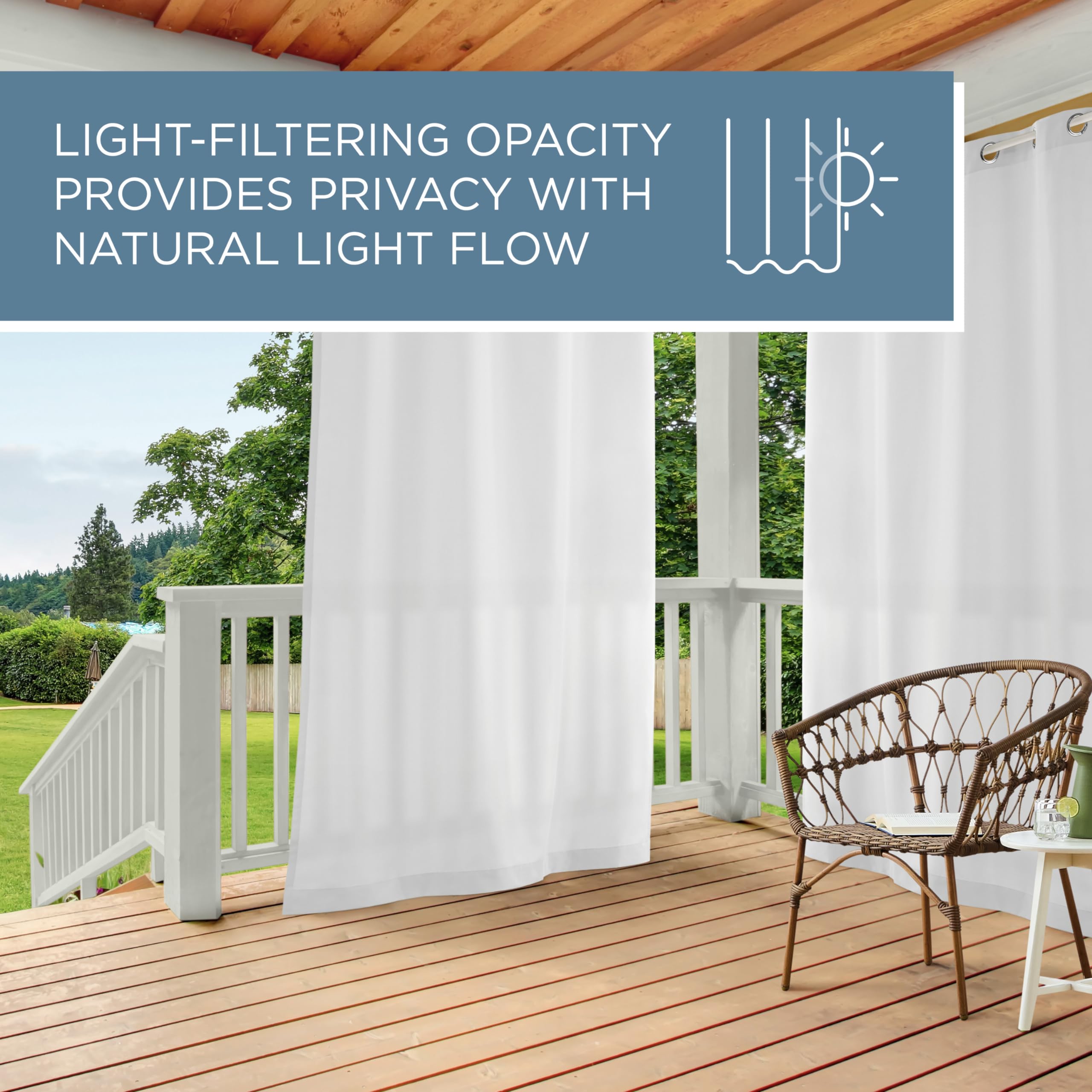 Town & Country Basics Cabana light-filtering opacity preserves privacy