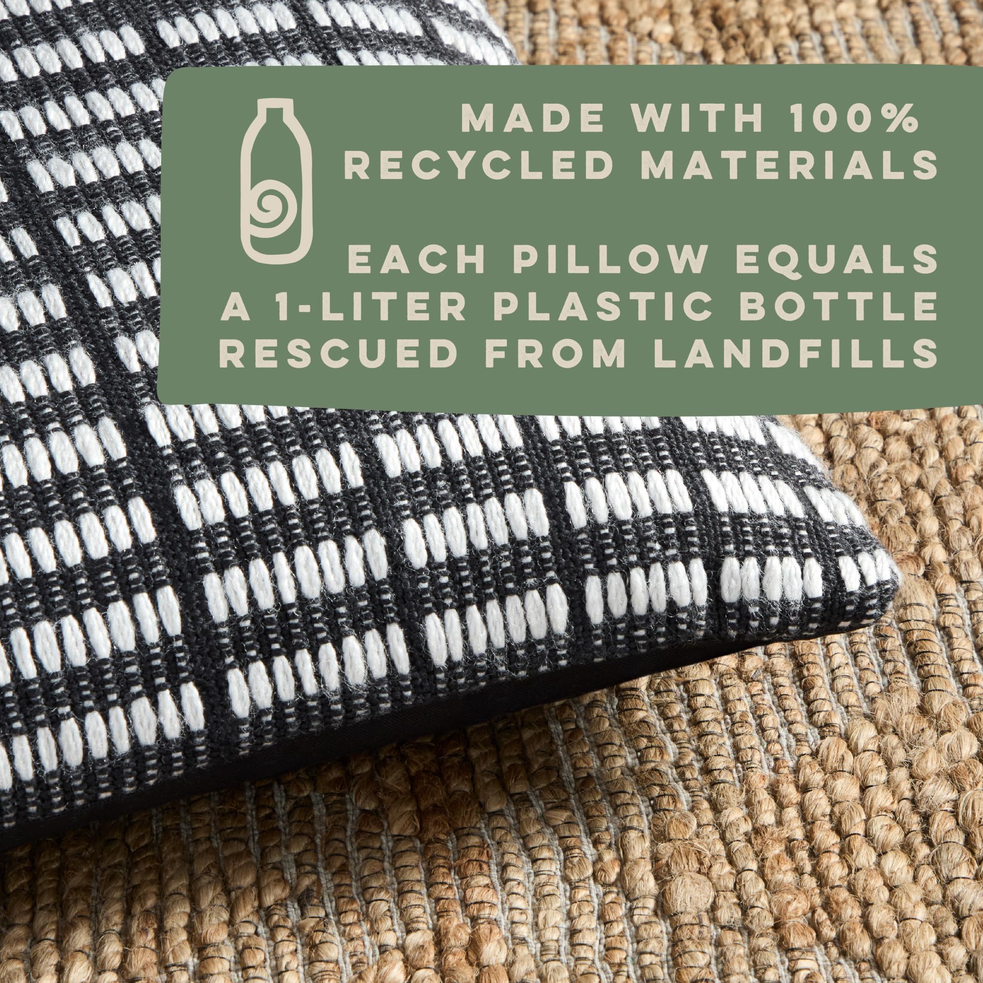 Town & Country Terra Alara pillow features a durable zipper closure for easy cleaning.
