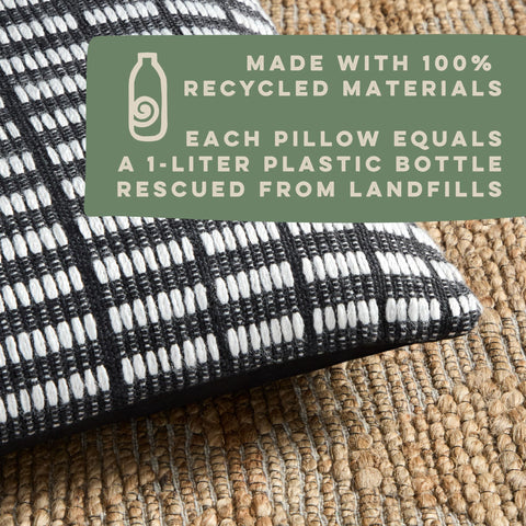 Town & Country Terra Alara pillow features a durable zipper closure for easy cleaning.
