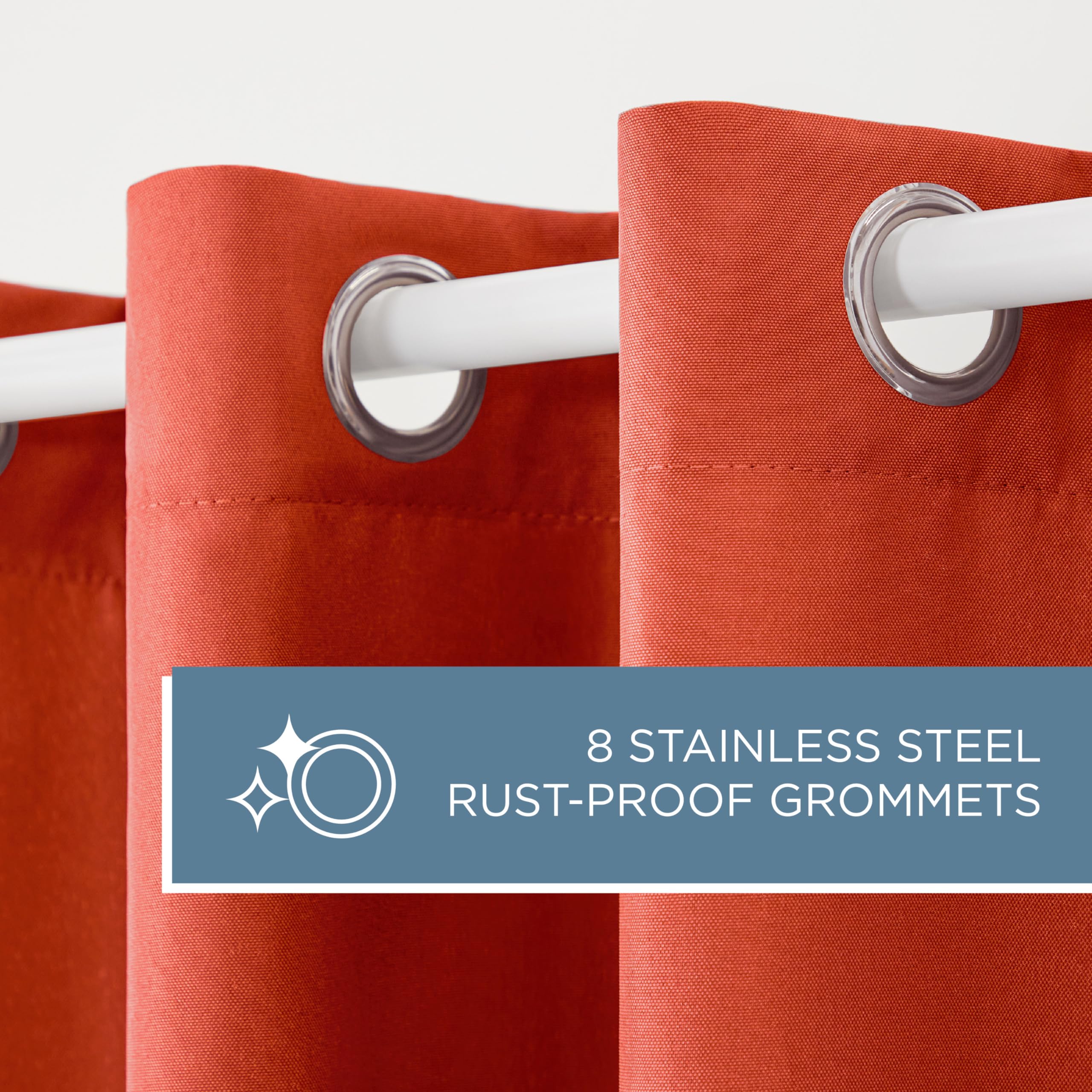 Cabana solid heavyweight drapery offers privacy with light diffusion.