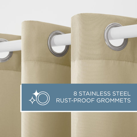 Town & Country Basics Cabana curtain 2-pack set for versatile styling.