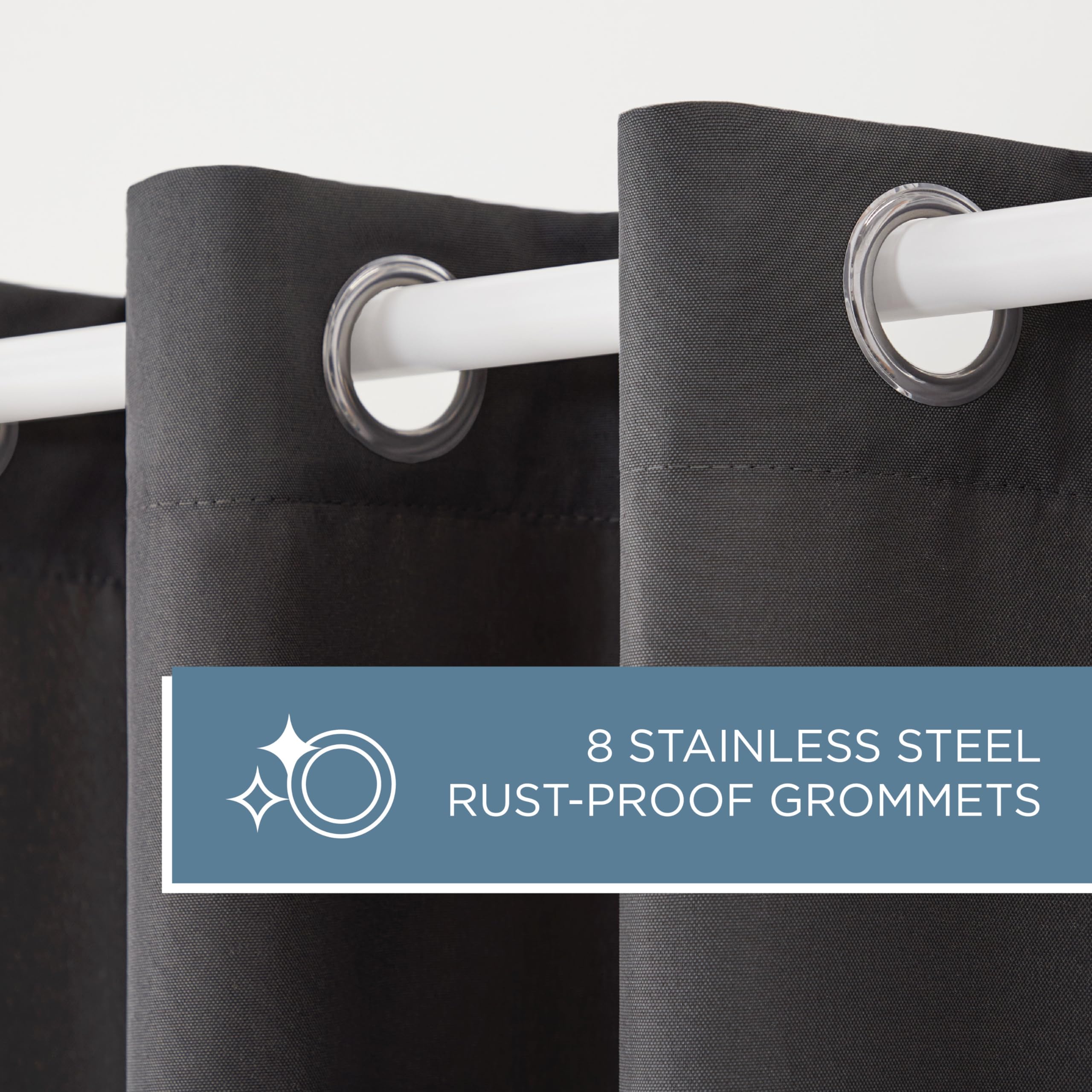 Town & Country Basics Cabana curtains help create private sunroom or patio vibes.