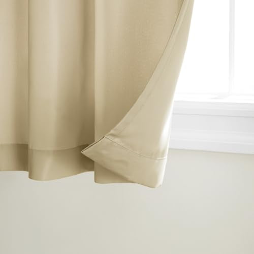 Town & Country Basics Cabana curtain demonstrates light filtering privacy.