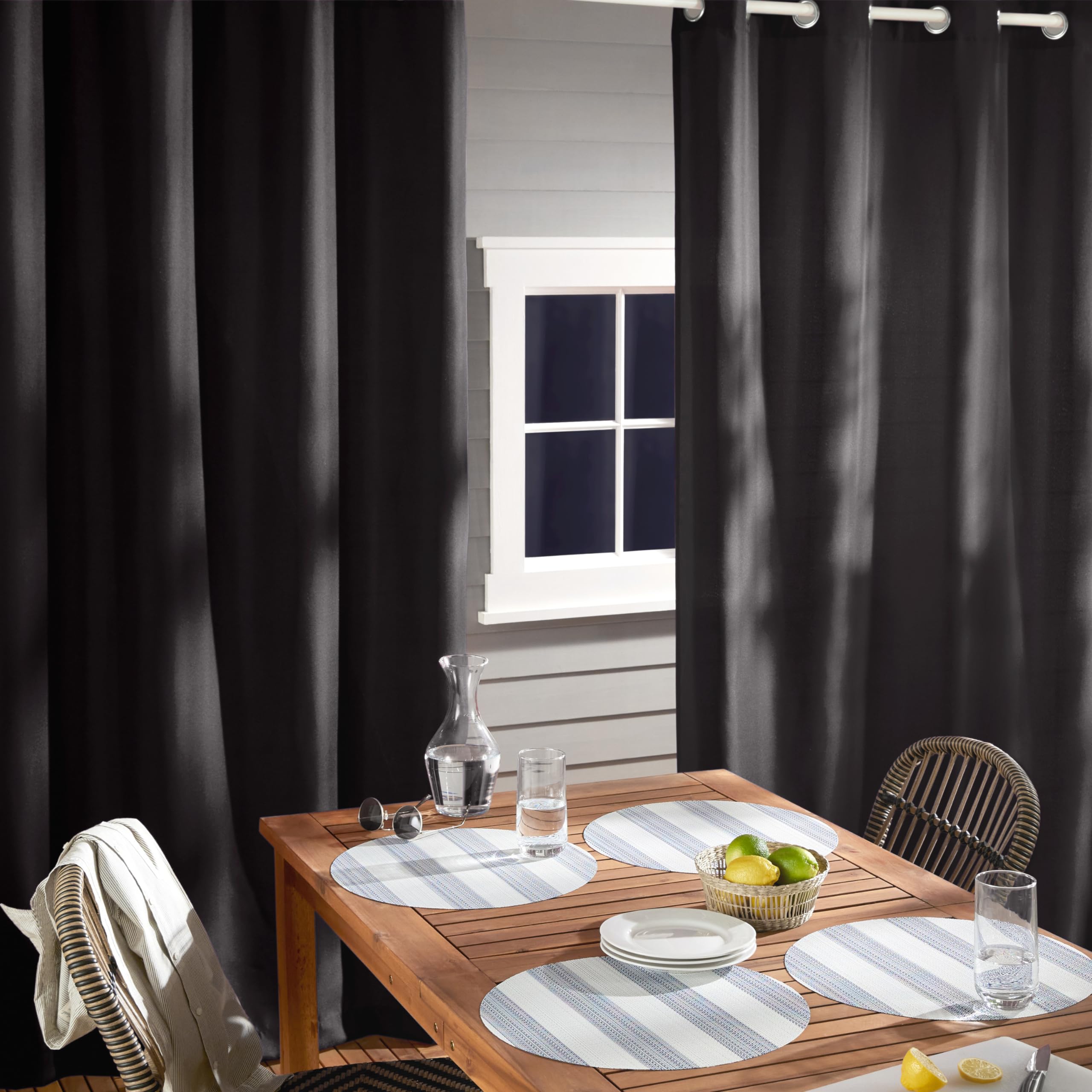 Town & Country Basics Cabana Curtain textured polyester fabric with a heavy-duty feel