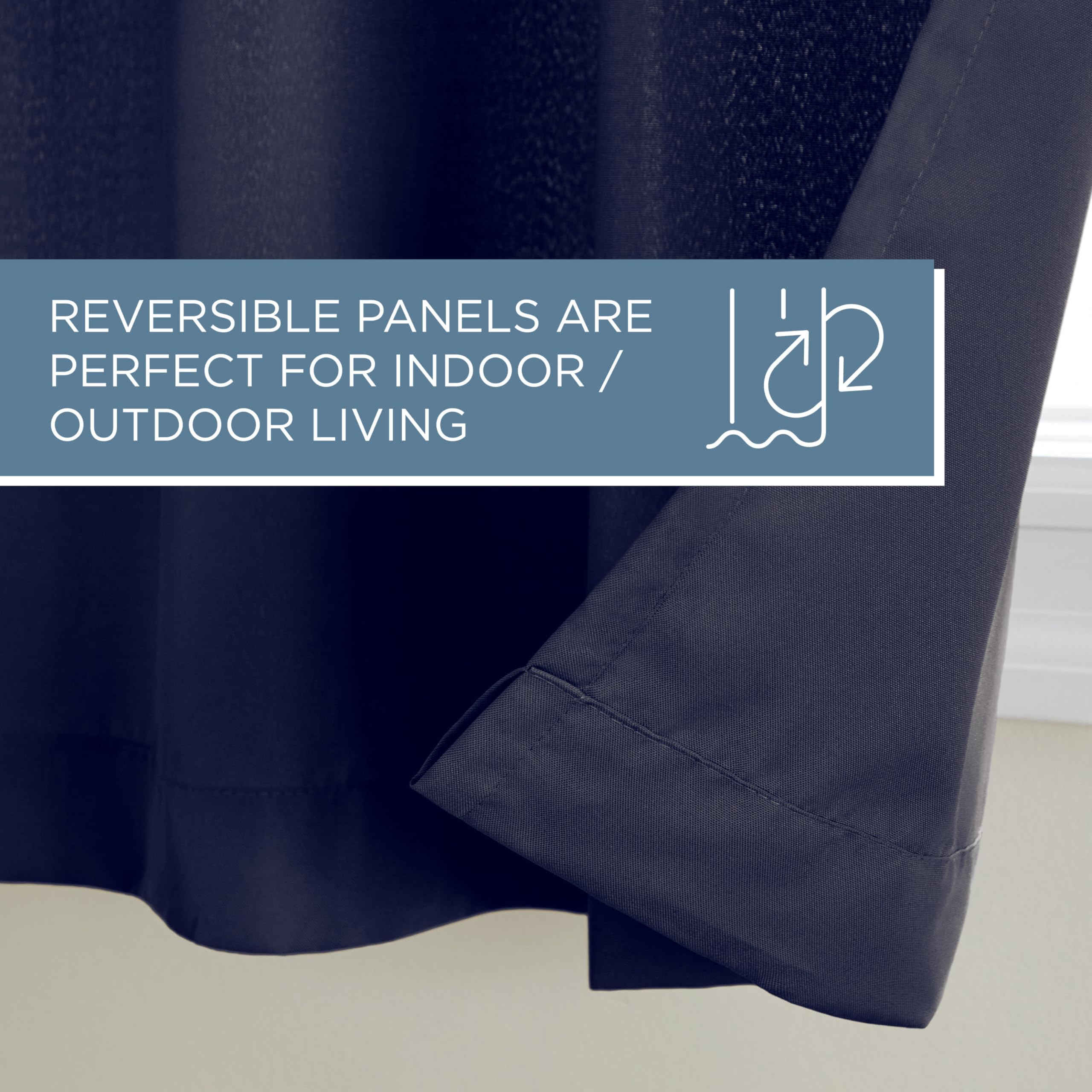 Town & Country Basics Cabana Curtain two-panel set provides broad coverage at 54x96 inches