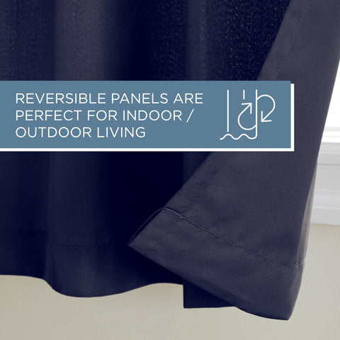 Town & Country Basics Cabana Curtain two-panel set provides broad coverage at 54x96 inches