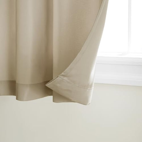 Town and Country Basics Cabana curtains on outdoor patio for privacy and light filtering.