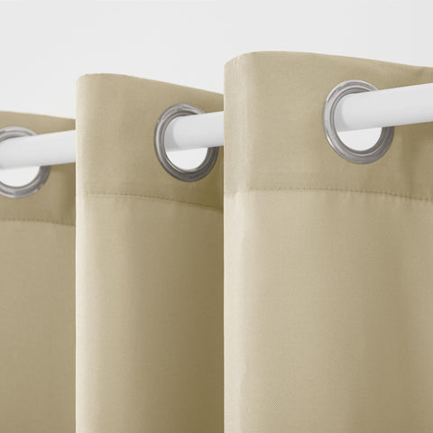 Water-repellent Cabana finish helps keep outdoor windows drier during light rain.