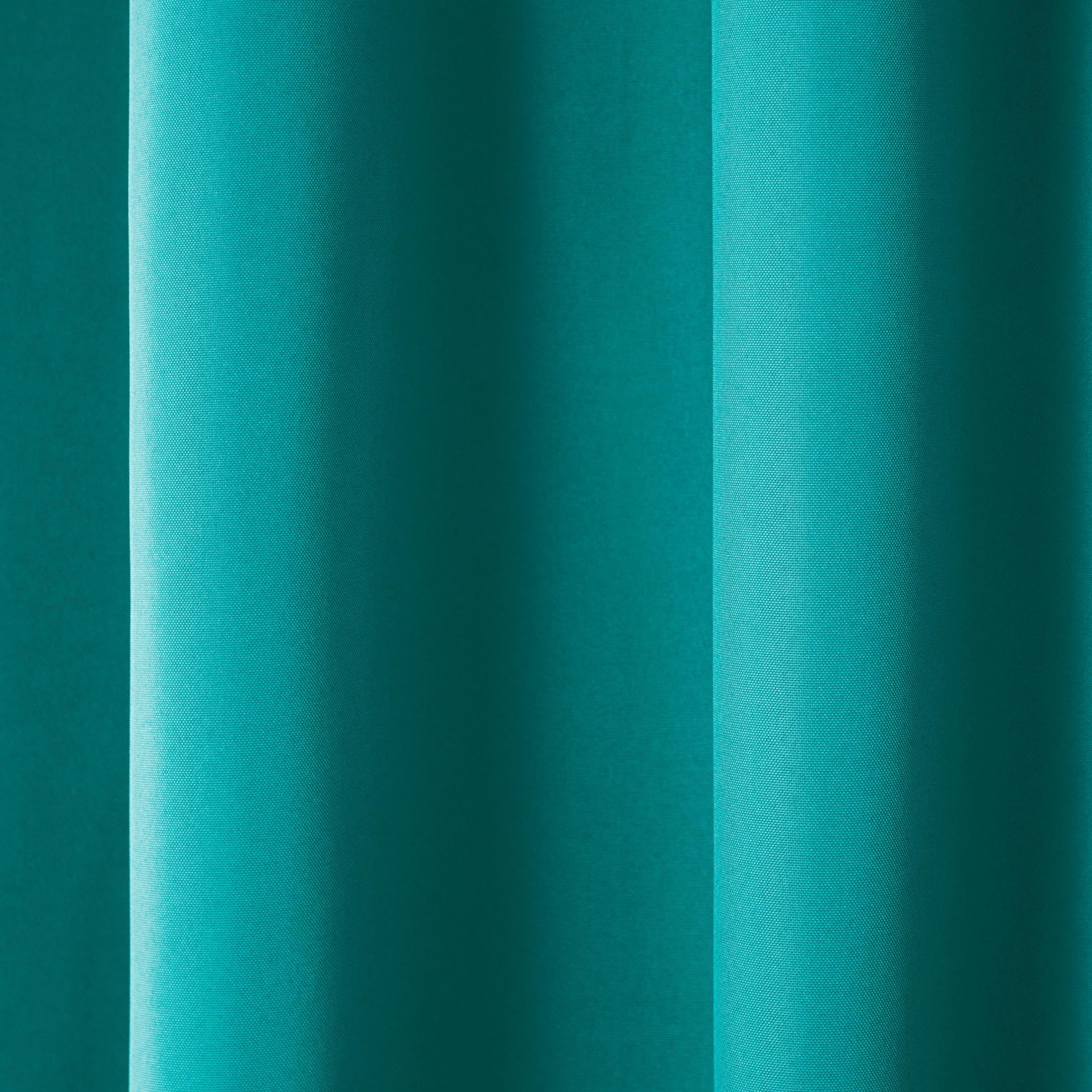 Town & Country Basics Cabana teal grommet-top curtain ready for rod install