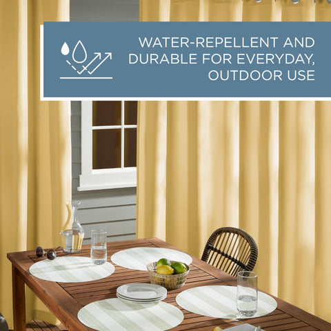Town & Country Basics Cabana solid curtains are easy to spot clean and maintain.