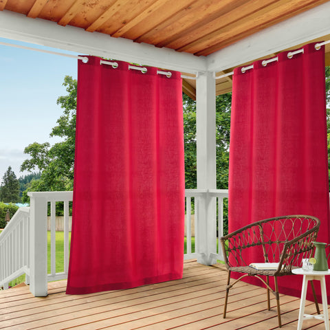 Town & Country Basics Cabana solid heavyweight curtain panel 54x84 with light filtering for privacy.