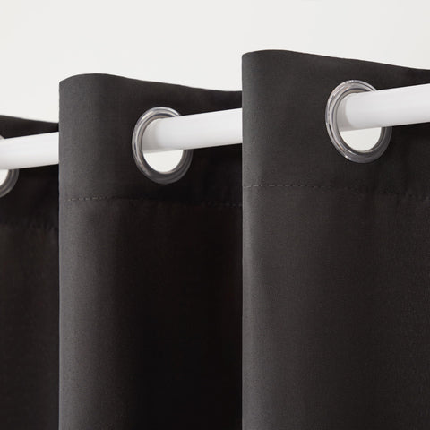 Town & Country Basics Cabana solid light-filtering privacy curtain panel for daylit spaces.