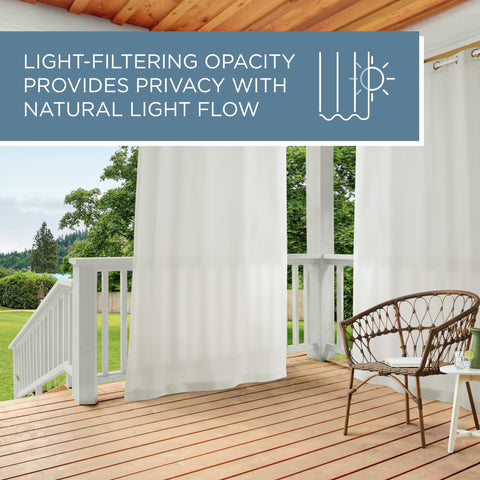 Easy spot-clean care for Town and Country Basics Cabana curtains in vanilla.