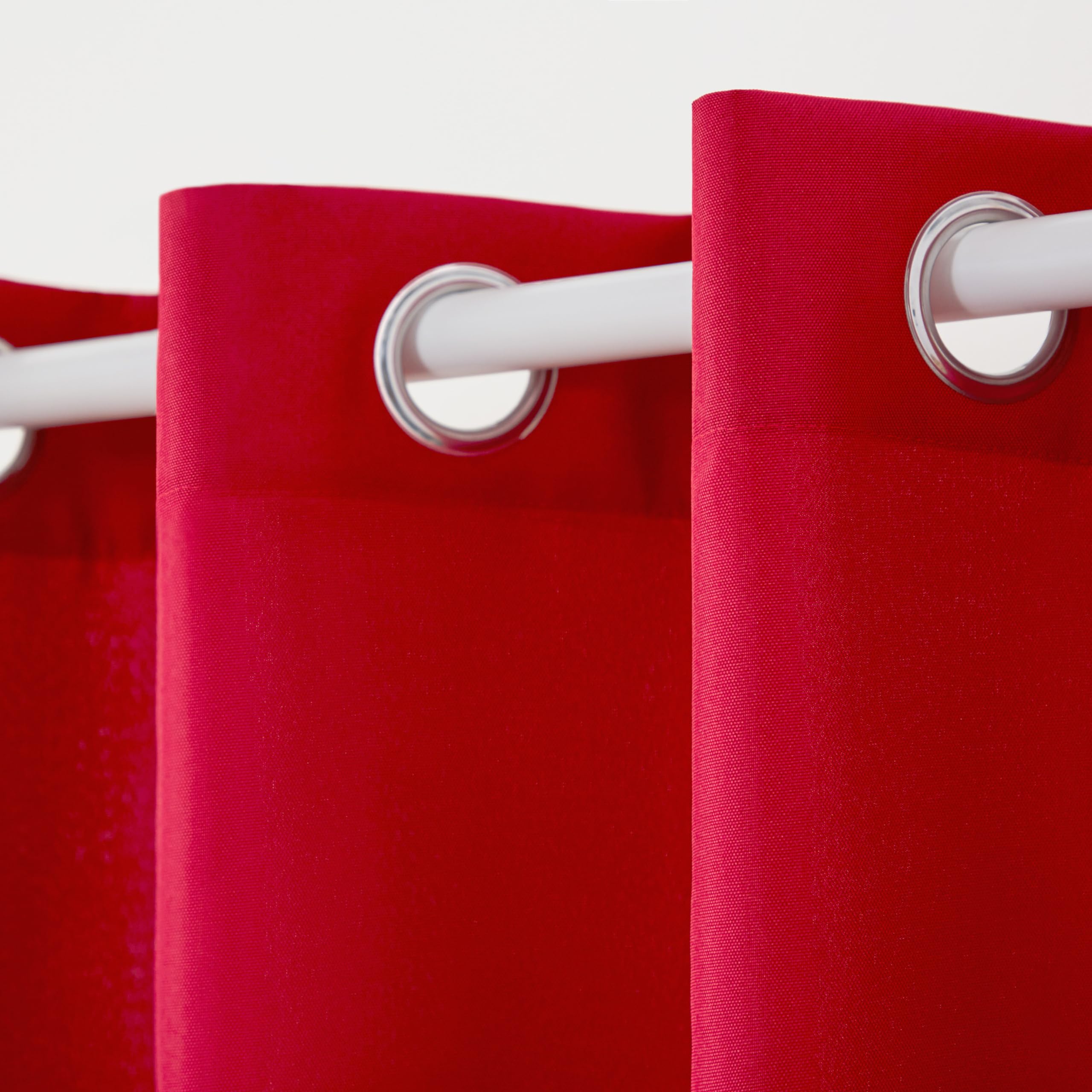 Town & Country Basics grommet-top curtains with rust-proof hardware for easy installation.