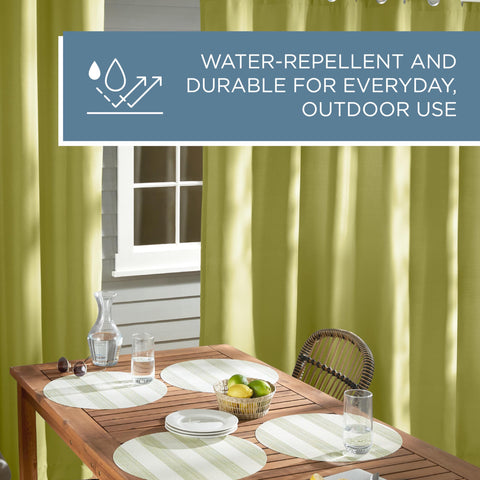 Town & Country Basics water repellent curtains on patio porch