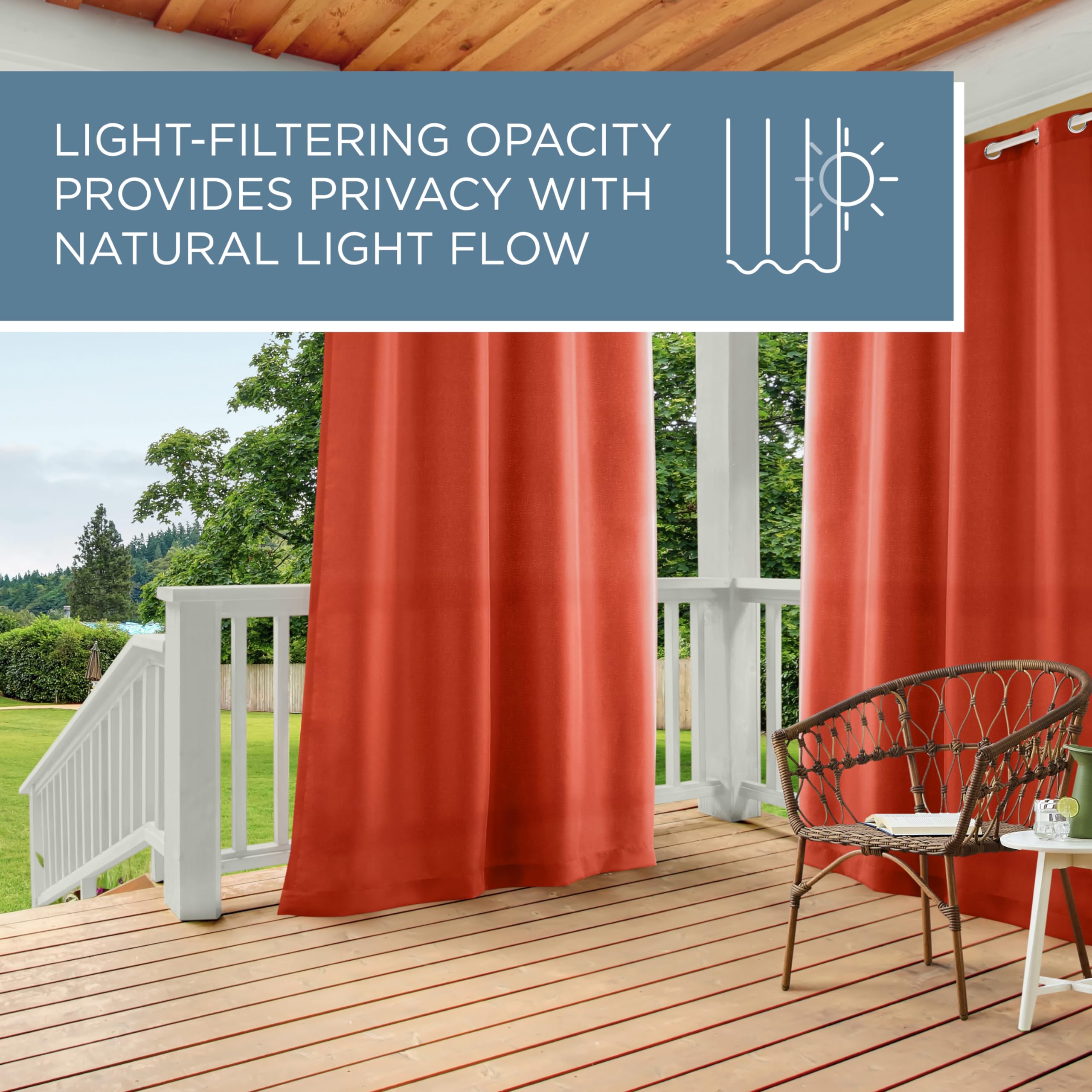 TOWN AND COUNTRY BASICS curtains fit rods up to 1.25 inches.