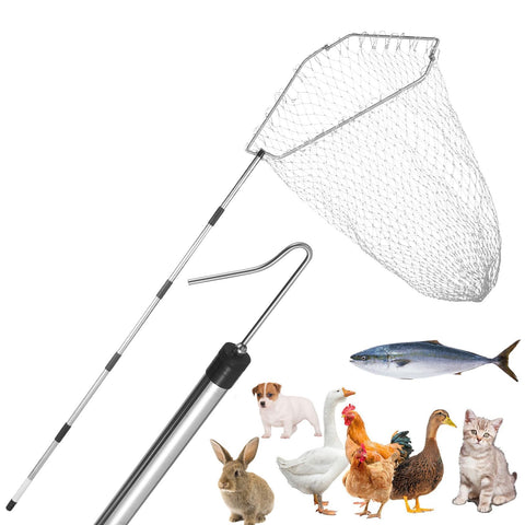 TOXYMHO chicken catcher adjustable rod for safer poultry handling