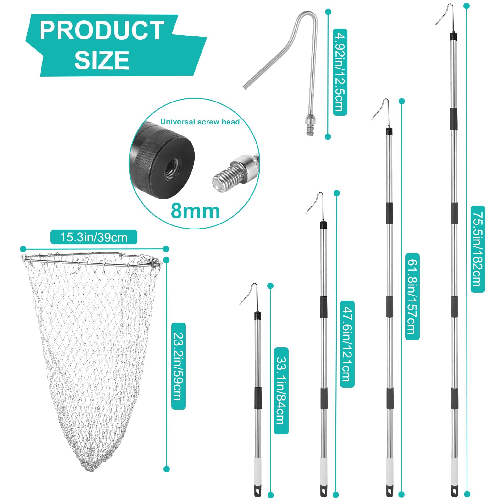 TOXYMHO chicken catcher five section adjustable length fits various setups