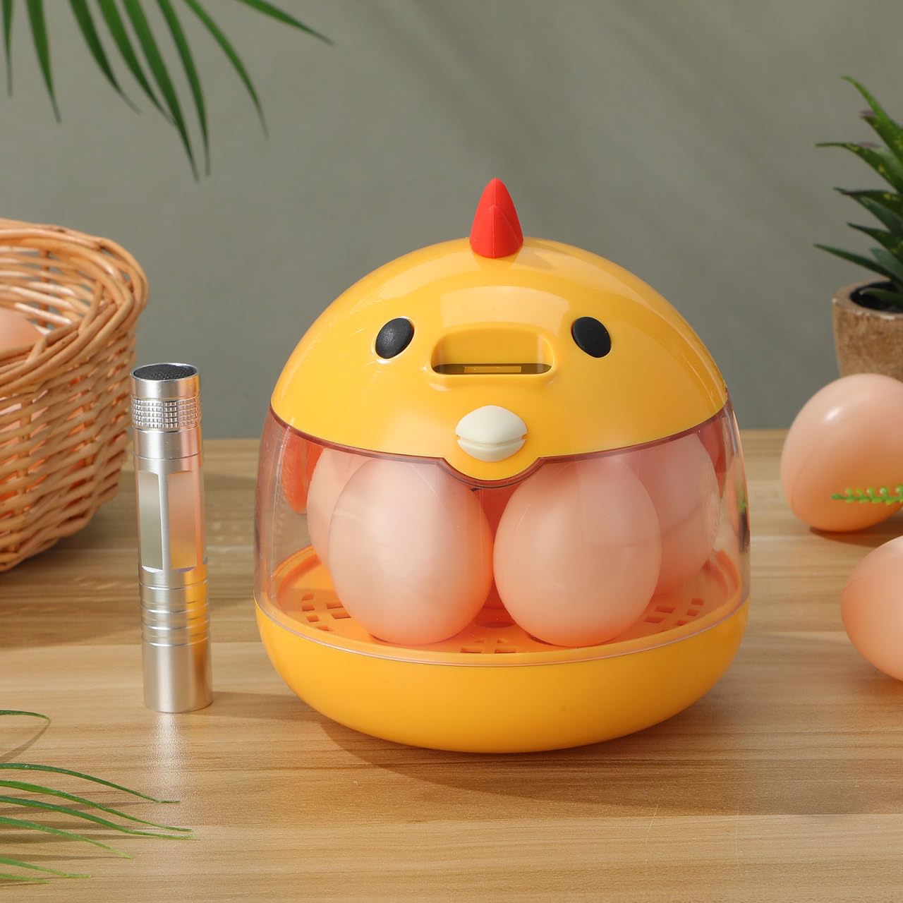TOYANDONA 5-egg incubator compact design fits desks and small spaces