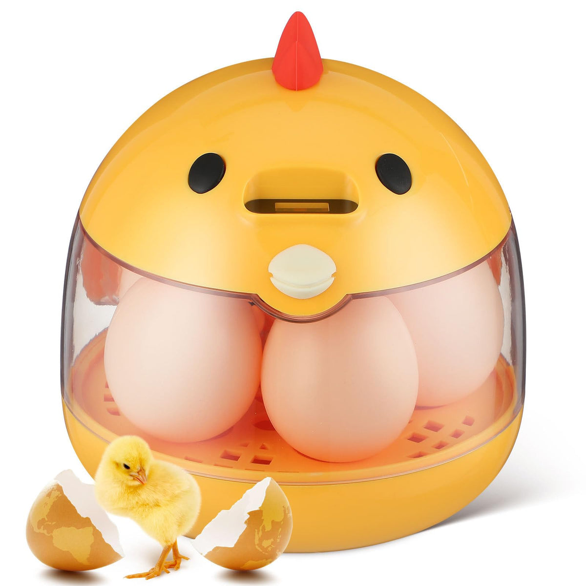 TOYANDONA 5-egg incubator front view with digital controls for precise temperature