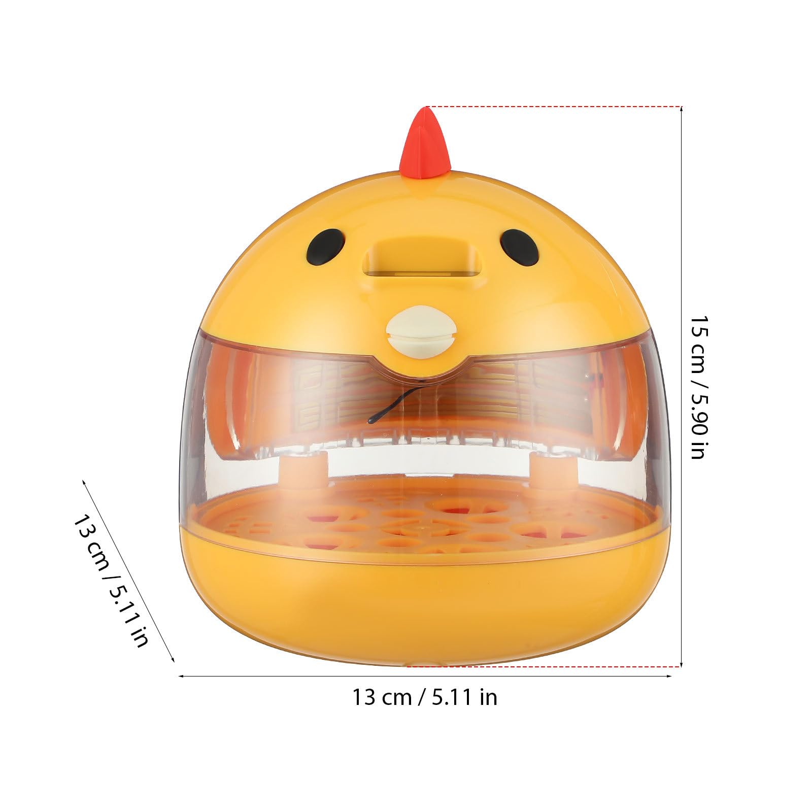 TOYANDONA 5-egg incubator top view highlighting compact home friendly design